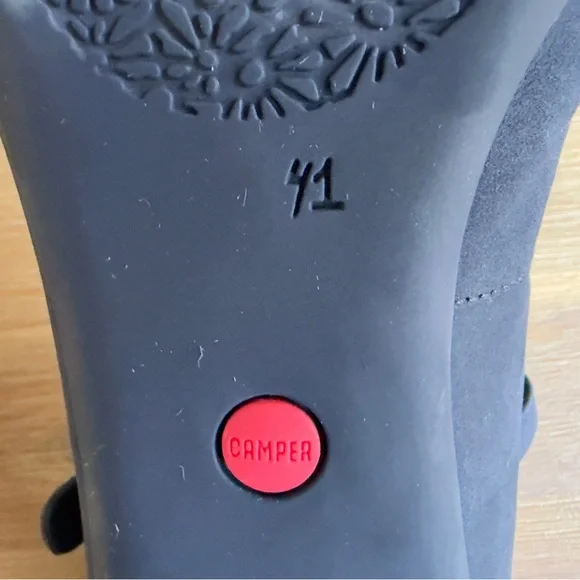 CAMPER Helena Blue Nubuck Leather Shoes Women Size 10 Classic Look Modest Heel - Picture 12 of 12